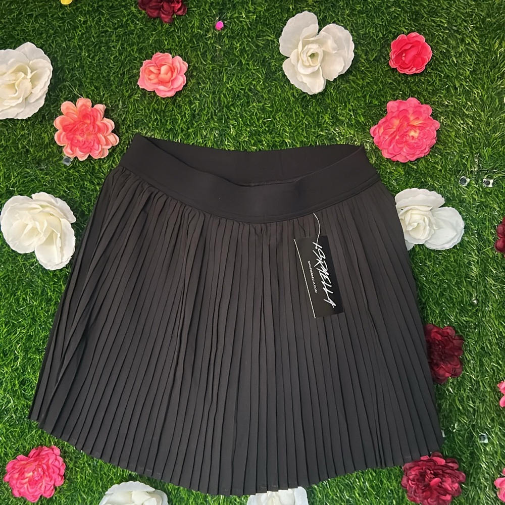 Black Pleated Tennis Skirt